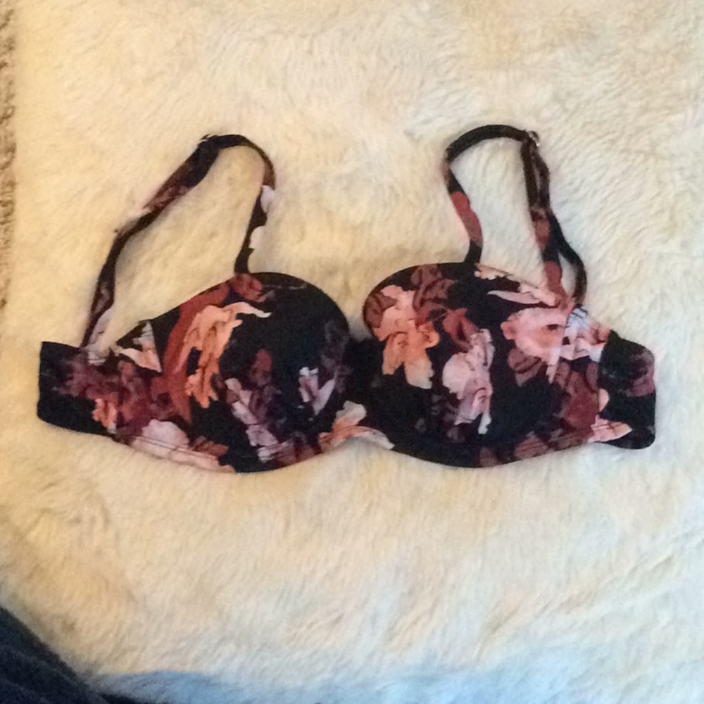 White House Black Market floral bathing suit top